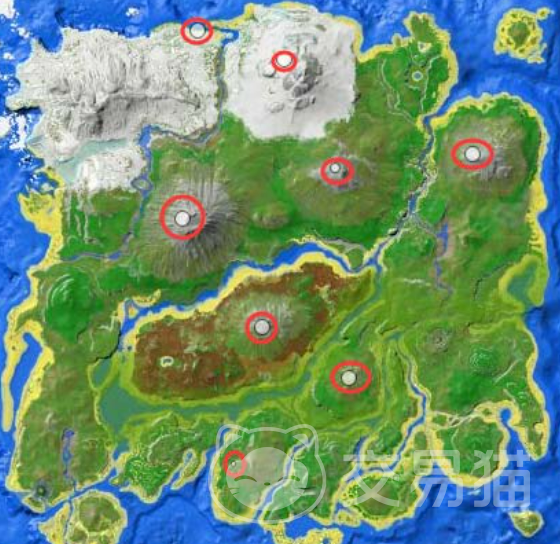 方舟生存进化手游水晶分布图大全 方舟生存进化手游全地图水晶位置详细指南